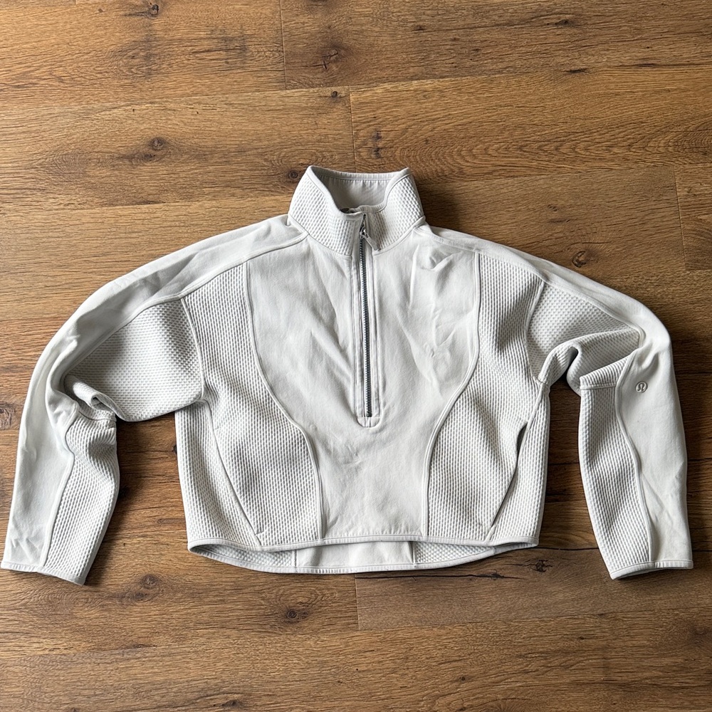 Lululemon Half Zip Sweatshirt Medium Bone